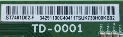 T-CON PARA TV SONY / NUMERO DE PARTE ST7461D02-F / TD-0001 / 34291100C40411TSUK730H00KB02 / 1-011-260-21 / MODELO KD-75X85J / KD75X85J / XR75X90J / XR75X90J	 - Imagen 2